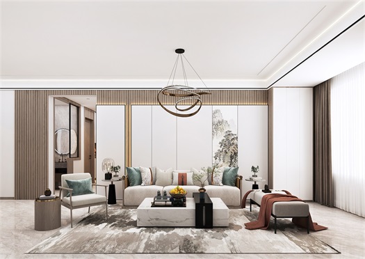 新華聯廣場139平米新中式風效果圖 新華聯廣場139平米新中式風效果圖