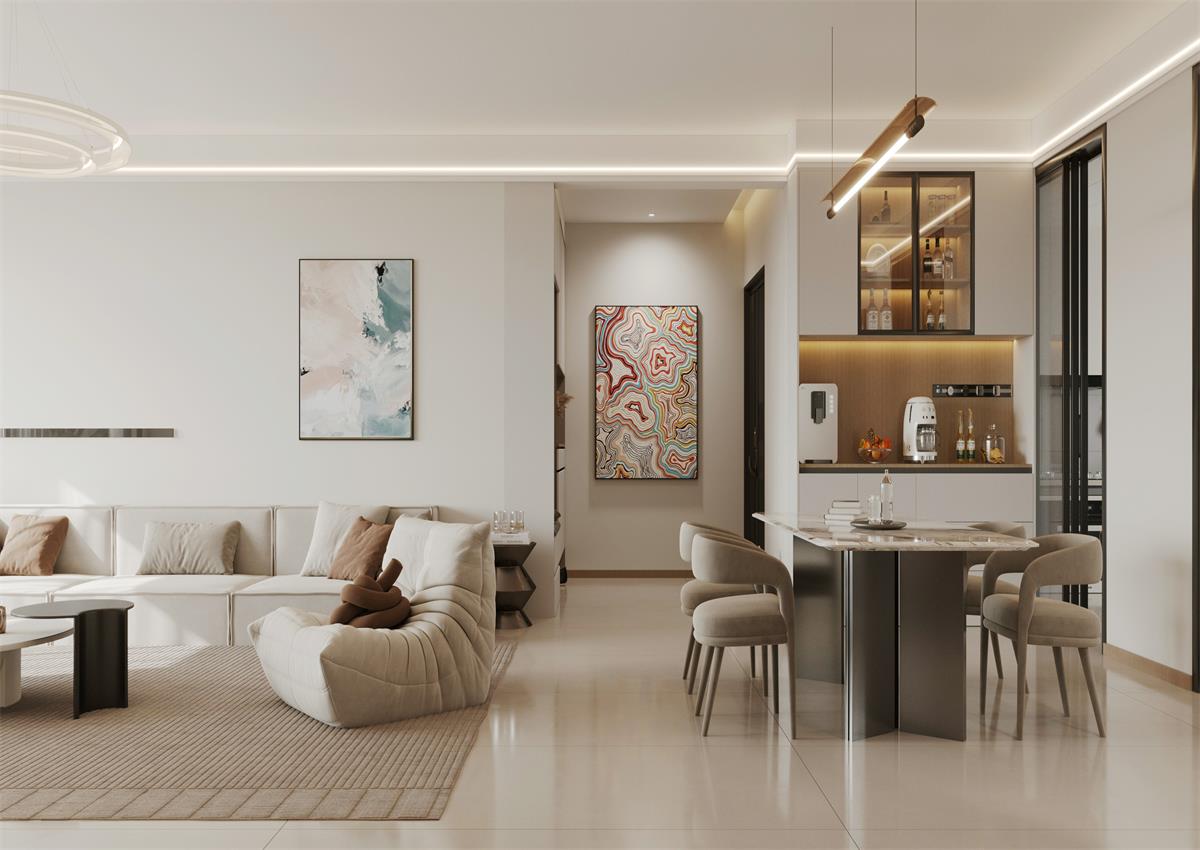 玉庭華府142㎡ | 給喧囂世界按下暫停鍵，現(xiàn)代簡約風(fēng)的松弛感誰能拒絕！