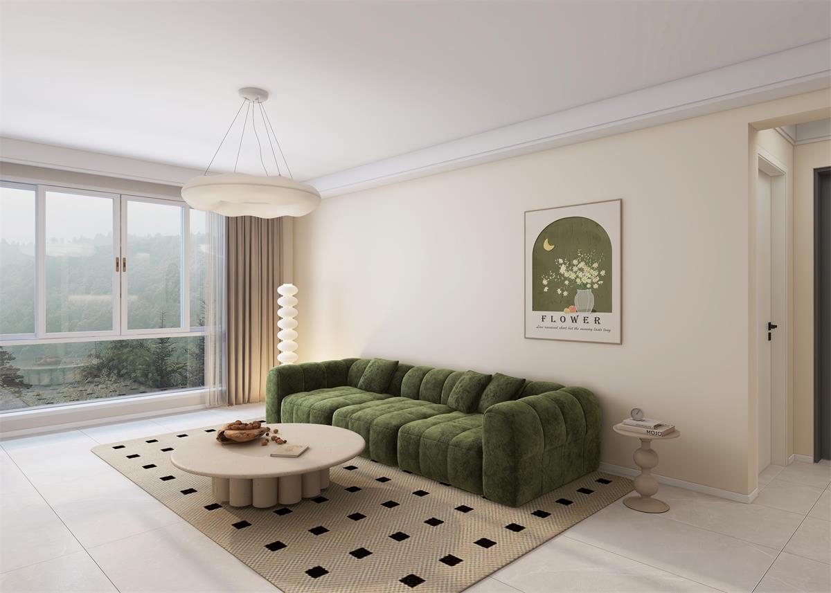 泰雲(yún)庭116㎡ | 奶油白+橄欖綠打造的輕法式小家，清新又自然！